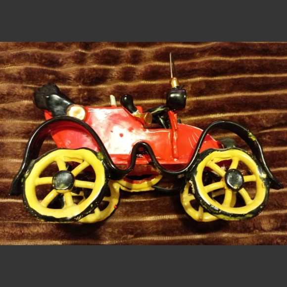 Vintage Capodimonte Ceramic Old Car Renault Italy 1904 Hand Painted - Picture 7 of 10